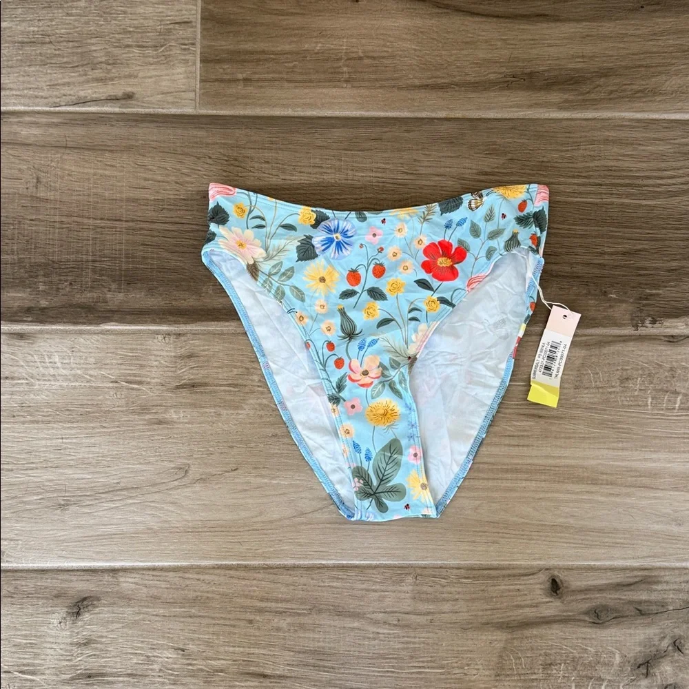 NWT Summersalt x Rifle Paper Co 4 Strawberry Fields swim bottom